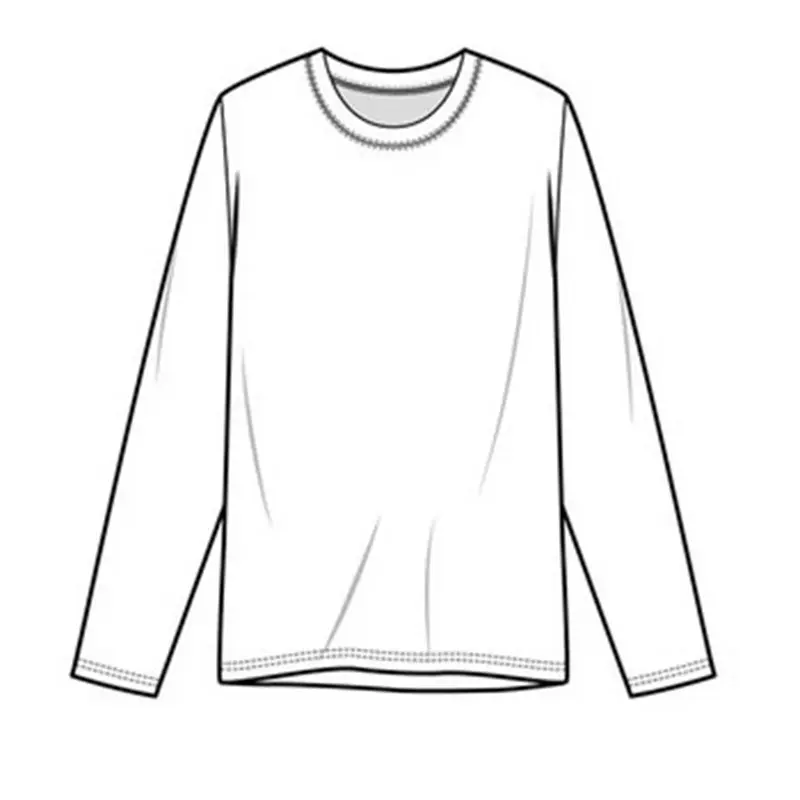 Enkel langærmet t-shirt