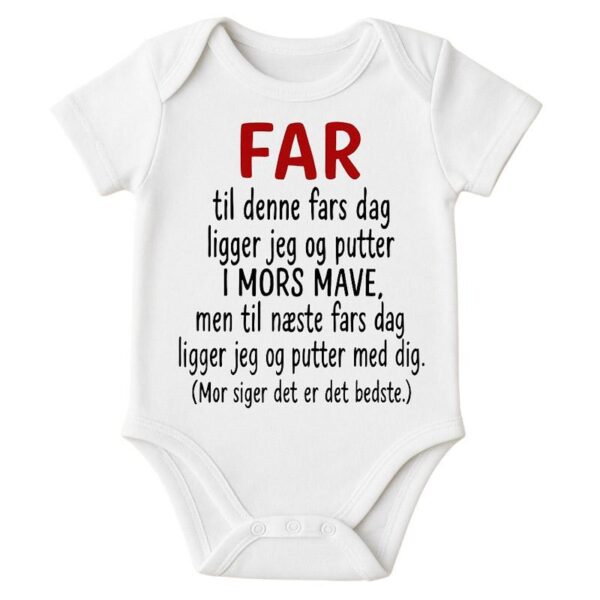 Baby body med tekst – “Fars Dag”