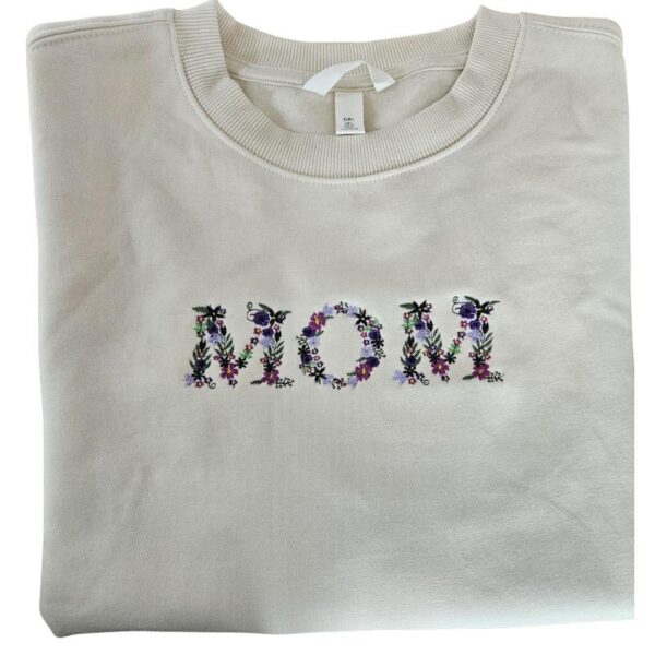 Unik MOM Sweatshirt – Blomsterbroderet & Blød Kvalitet